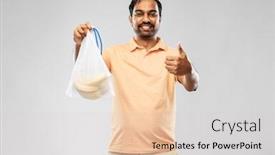  Presentation with eco bag - Slide set featuring food-sustainability-and-eco-living background and a lemonade colored foreground