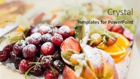  Presentation with sweets - Slides featuring food-sweets-and-holidays-concept background and a  colored foreground