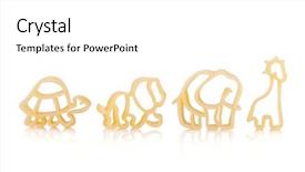  Presentation with baby animals - Slide deck featuring food symbol meditterranean - baby pasta with animals shape background and a white colored foreground