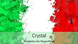  Presentation with italian flag painted - Beautiful PPT layouts featuring food symbol meditterranean - italian flag on pasta background backdrop and a  colored foreground