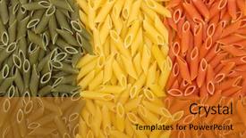  Presentation with italian flag painted - Cool new presentation theme with food symbol meditterranean - pasta italian flag texture backdrop and a gold colored foreground