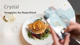  Presentation with food technology - PPT theme enhanced with food-technology-eating-and-people background and a white colored foreground