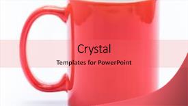  Presentation with red white blue business - PPT layouts having food tempalates - red cup isolated background and a coral colored foreground