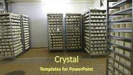  Presentation with storage cold - Audience pleasing slides consisting of food temperature - cheese in cold storage backdrop and a tawny brown colored foreground