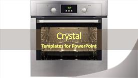  Presentation with food white - Beautiful slide deck featuring food temperature - electric oven isolated on white backdrop and a tawny brown colored foreground