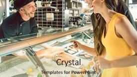  Presentation with master chef - Beautiful slide deck featuring food temperature - experienced master chef taking backdrop and a lemonade colored foreground