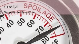  Presentation with refrigerator - Presentation enhanced with food temperature - refrigerator thermometer spoilage area macro background and a lemonade colored foreground