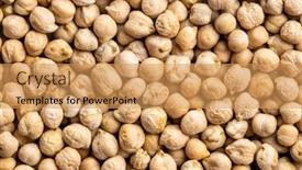  Presentation with dried food - PPT layouts enhanced with food-texture-dried-chickpeas-top background and a yellow colored foreground