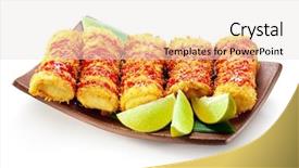  Presentation with thai dessert - Theme with food thailand - dessert - sweet coconut thai background and a sky blue colored foreground