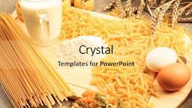  Presentation with macaroni - Cool new presentation with food theme macaroni spagetti ingredients backdrop and a  colored foreground