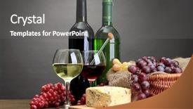  Presentation with table grape - Cool new presentation with food thermometer - composition with wine blue cheese backdrop and a gray colored foreground