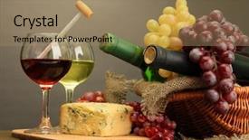  Presentation with table grape - Cool new presentation theme with food thermometer - composition with wine blue cheese backdrop and a coral colored foreground