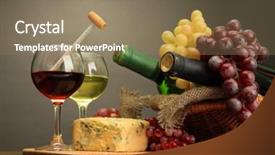  Presentation with table grape - Audience pleasing presentation consisting of food thermometer - composition with wine blue cheese backdrop and a  colored foreground