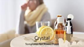  Presentation with medicine pregnant woman - Beautiful presentation theme featuring food thermometer - medicines and lemons with blurred backdrop and a coral colored foreground