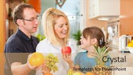  Presentation with nutrition child - Presentation theme featuring  background and a  colored foreground