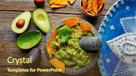  Presentation with nachos - Amazing presentation design having food tortillas - guacamole with nachos avocado backdrop and a tawny brown colored foreground