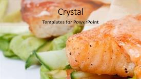  Presentation with tortilla - Audience pleasing presentation theme consisting of food tortillas - tortilla wrap backdrop and a coral colored foreground