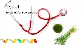  Presentation with juice - Theme enhanced with juice measuring tape and stethoscope background and a white colored foreground