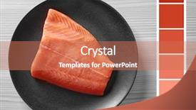  Presentation with salmon fish - Colorful PPT layouts enhanced with meat laboratory - salmon color lineal and fish backdrop and a coral colored foreground