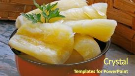  Presentation with cassava - Amazing theme having cassava yuca manioc mandioca brazilian backdrop and a tawny brown colored foreground