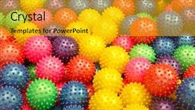  Presentation with colorful - Presentation theme with composite image of blonde businesswoman holding new tablet background and a light blue colored foreground