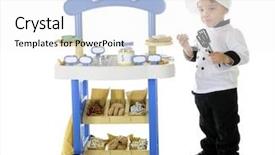  Presentation with blank signs - Presentation design with food vending - preschool chef becoming stupified background and a white colored foreground