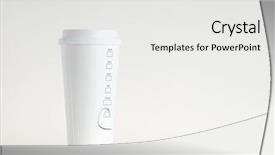  Presentation with watercolor paper texture white art - Presentation design enhanced with food vending - white paper cup background and a  colored foreground