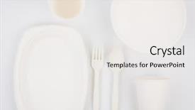  Presentation with eco friendly - PPT theme enhanced with food waste disposal - eco friendly unbleached plant fiber background and a  colored foreground