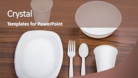  Presentation with eco friendly - Slide deck having food waste disposal - eco friendly unbleached plant fiber background and a tawny brown colored foreground