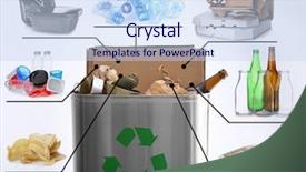  Presentation with food waste - Amazing presentation theme having food waste disposal - recycling concept bin for different backdrop and a sky blue colored foreground