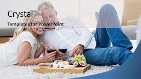  Presentation with spanish food and wine - PPT layouts having food while lying on rug background and a  colored foreground