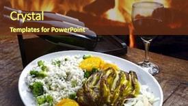  Presentation with spanish food and wine - Theme having food wine background and a  colored foreground