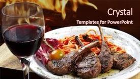  Presentation with wine - Cool new presentation theme with food wine backdrop and a wine colored foreground