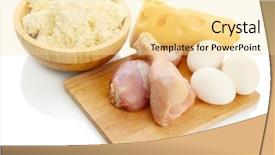  Presentation with protein food - Beautiful slide set featuring food with protein isolated backdrop and a blonde colored foreground