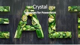  Presentation with food body - Slides with food words in raw healthy background and a tawny brown colored foreground