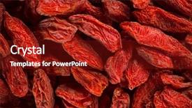  Presentation with goji - Presentation theme having foodbackground - background of dried goji berries background and a  colored foreground