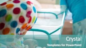  Presentation with breast feeding - PPT theme enhanced with foodborne - muslim woman first feeding her background and a teal colored foreground