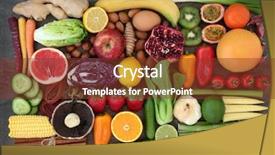  Presentation with antioxidant - Slides consisting of foods high in antioxidant background and a tawny brown colored foreground