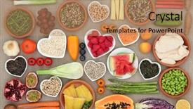  Presentation with antioxidant - Amazing PPT layouts having foods high in protein antioxidant backdrop and a coral colored foreground