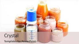 Presentation with baby food jar - Cool new presentation theme with foods jars - first baby food in jar backdrop and a soft green colored foreground