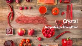  Presentation with foods - PPT layouts enhanced with foods pepper and pasta cake background and a  colored foreground