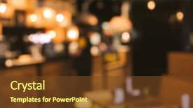  Presentation with restaurant - Slides consisting of foods place travel - blurred view of restaurant interior background and a tawny brown colored foreground