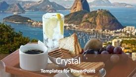  Presentation with breakfast - Beautiful PPT layouts featuring foods place travel - breakfast rio de janeiro backdrop and a tawny brown colored foreground