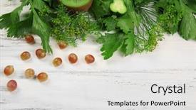  Presentation with cucumbers - Theme having foods watter - cute bouquet of parsley background and a white colored foreground