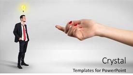  Presentation with electricity love - Beautiful PPT layouts featuring foolish blind businessman in love backdrop and a white colored foreground