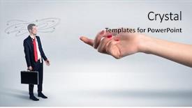  Presentation with jesus touched the blind - Theme having foolish blind businessman in love background and a light gray colored foreground