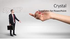  Presentation with blind - Amazing PPT theme having foolish blind businessman in love backdrop and a lemonade colored foreground