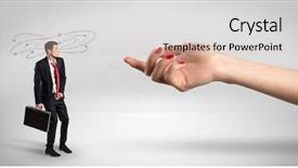  Presentation with cortoon love - Slides enhanced with foolish blind businessman in love background and a lemonade colored foreground