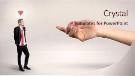  Presentation with blind - Cool new slide deck with foolish blind businessman in love backdrop and a lemonade colored foreground