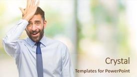  Presentation with hispanic - Slide deck featuring foolish manager - adult hispanic business man background and a  colored foreground